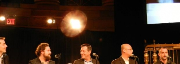 At right, Sean Casey of Social Guide, speaks on analytics panel at Social TV Summit on Nov. 8