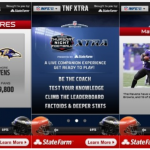 “TNF XTRA presented by State Farm,” is a coviewing experience housed within NFL’s official mobile app (NFL’12).  TNF XTRA provides game information to mobile phone or tablet via an on-site producer at the game while enabling social chatter and stats gamification. Periodically, a dedicated “Sidelines Live” report, featuring former NFL player Solomon Wilcots, delivered live video updates based on user submitted questions via Twitter. The program was promoted via a cross channel, cobranded media schedule.  Ad placements and key editorial positioning across NFL.com, NFL Mobile properties, and NFL Network drove initial and repeat usage.  Over 60MM online and mobile units along with key on-air promotion on NFL Network’s prime programming provided awareness and a strong call-to-action to participate. Over 450,000 users engaged with State Farm’s TNF XTRA, averaging 4.9 minutes per game which rivals 5.9 minutes spent per visit on all of NFL.com (comScore, December 2012).  The extended reach of messages on Twitter alone is an estimated 409 million.